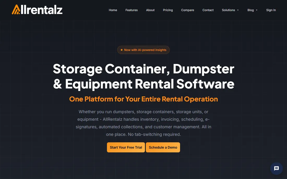 AllRentalz homepage