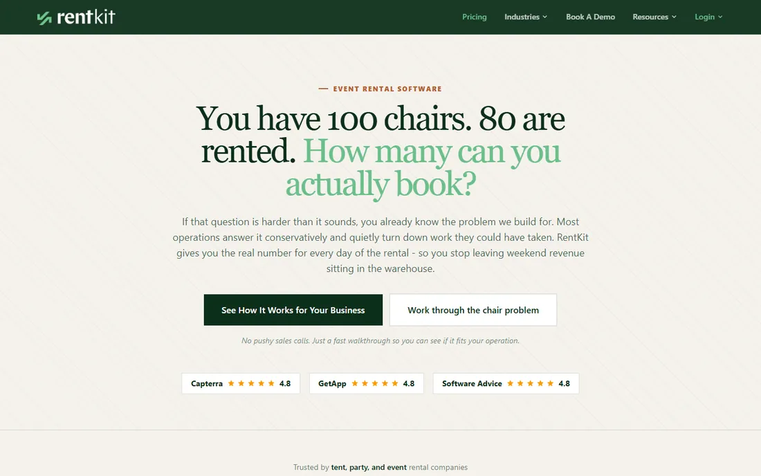 RentKit homepage