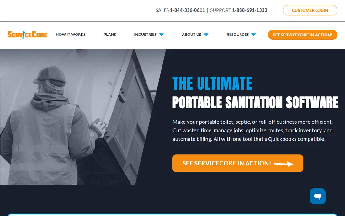 ServiceCore homepage