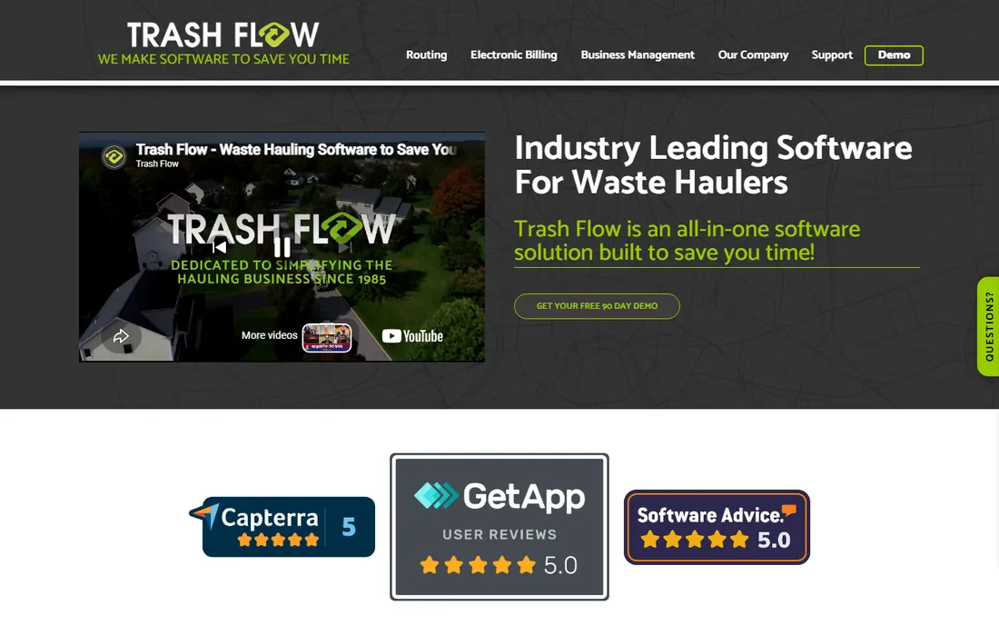Trash Flow homepage