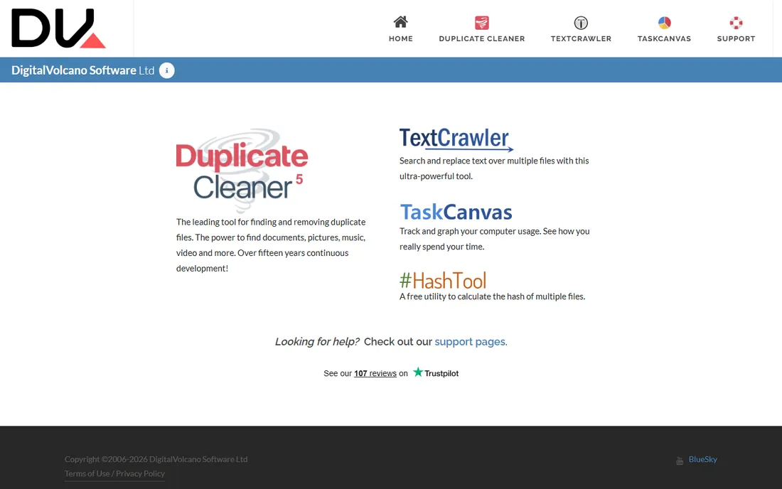 Duplicate Cleaner homepage