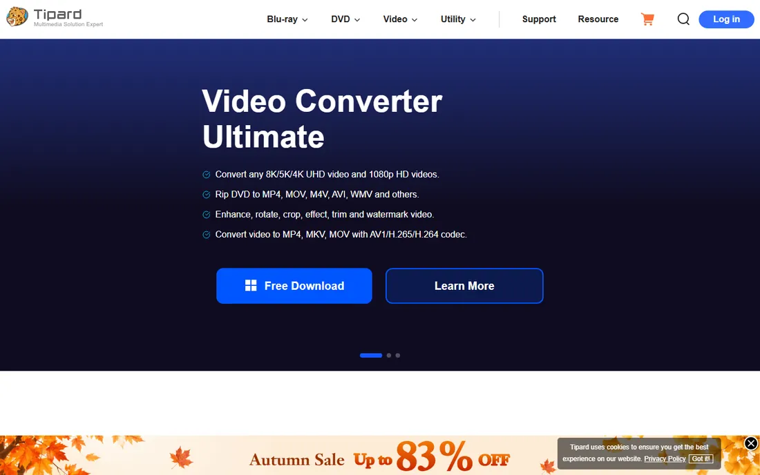 Tipard DVD Ripper homepage