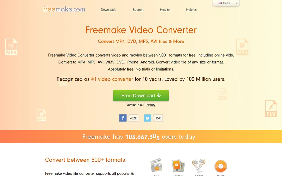 Freemake Video Converter homepage