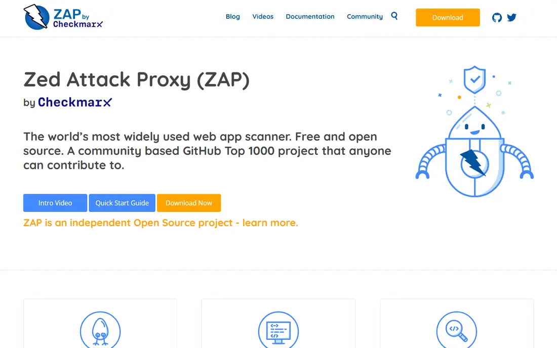 OWASP ZAP homepage
