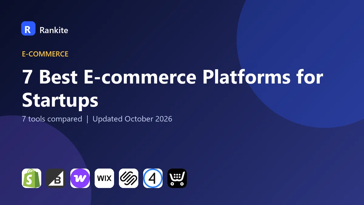 7 Best E-commerce Platforms for Startups: 7 Tools Compared