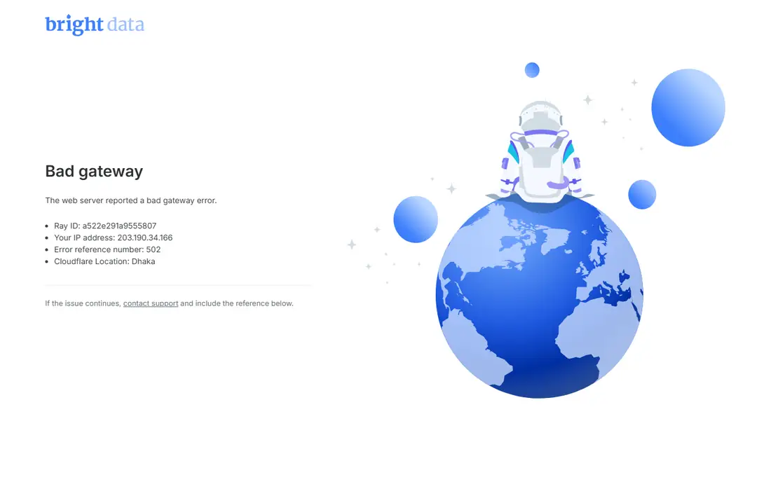 Bright Data homepage