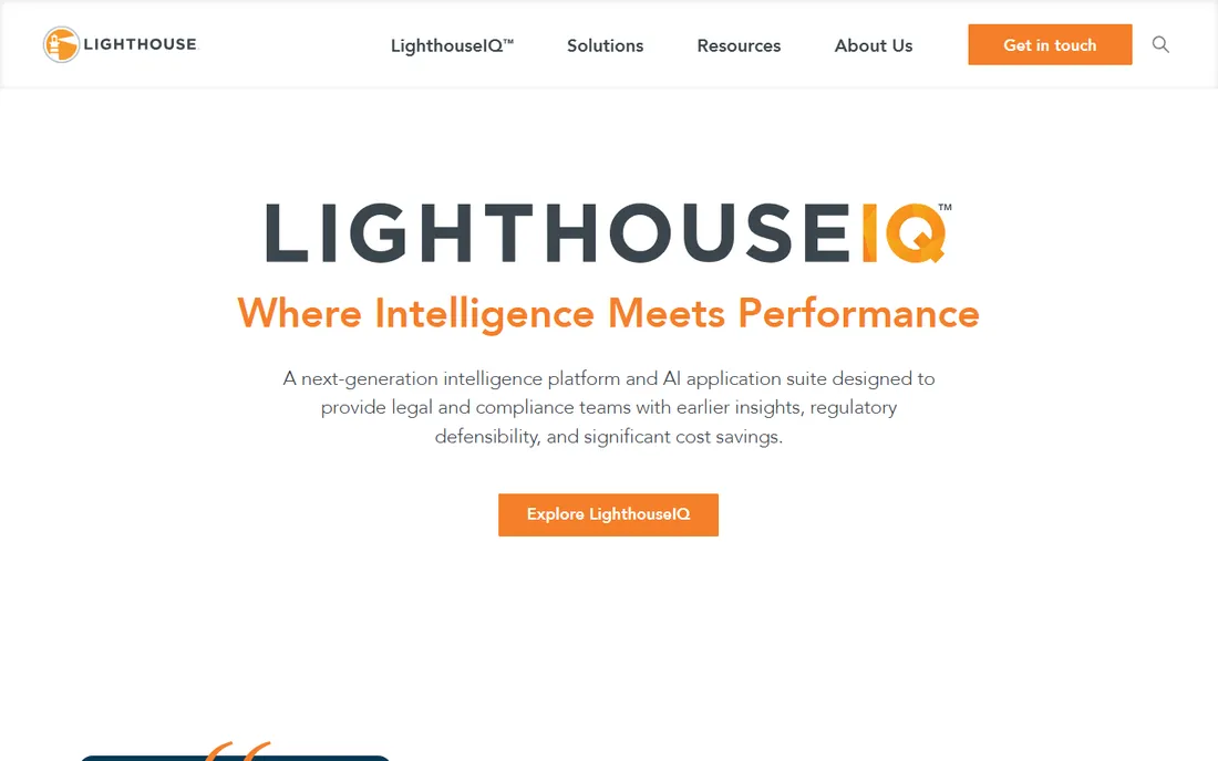 Lighthouse homepage