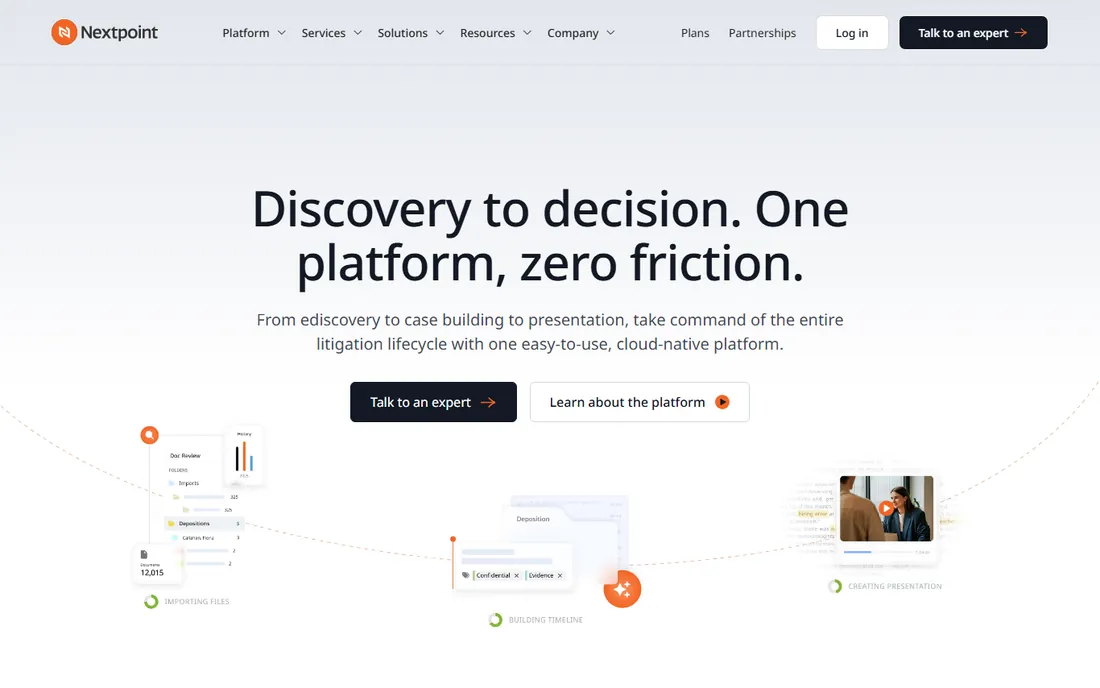 Nextpoint homepage