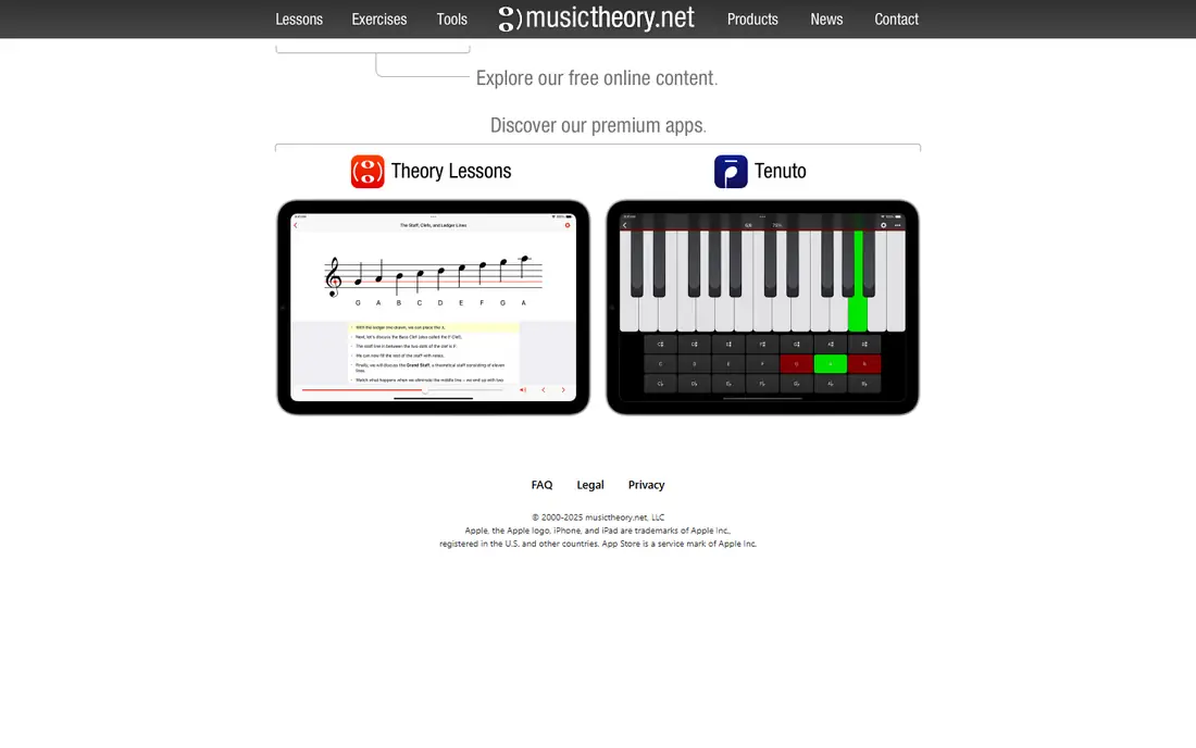 Tenuto homepage