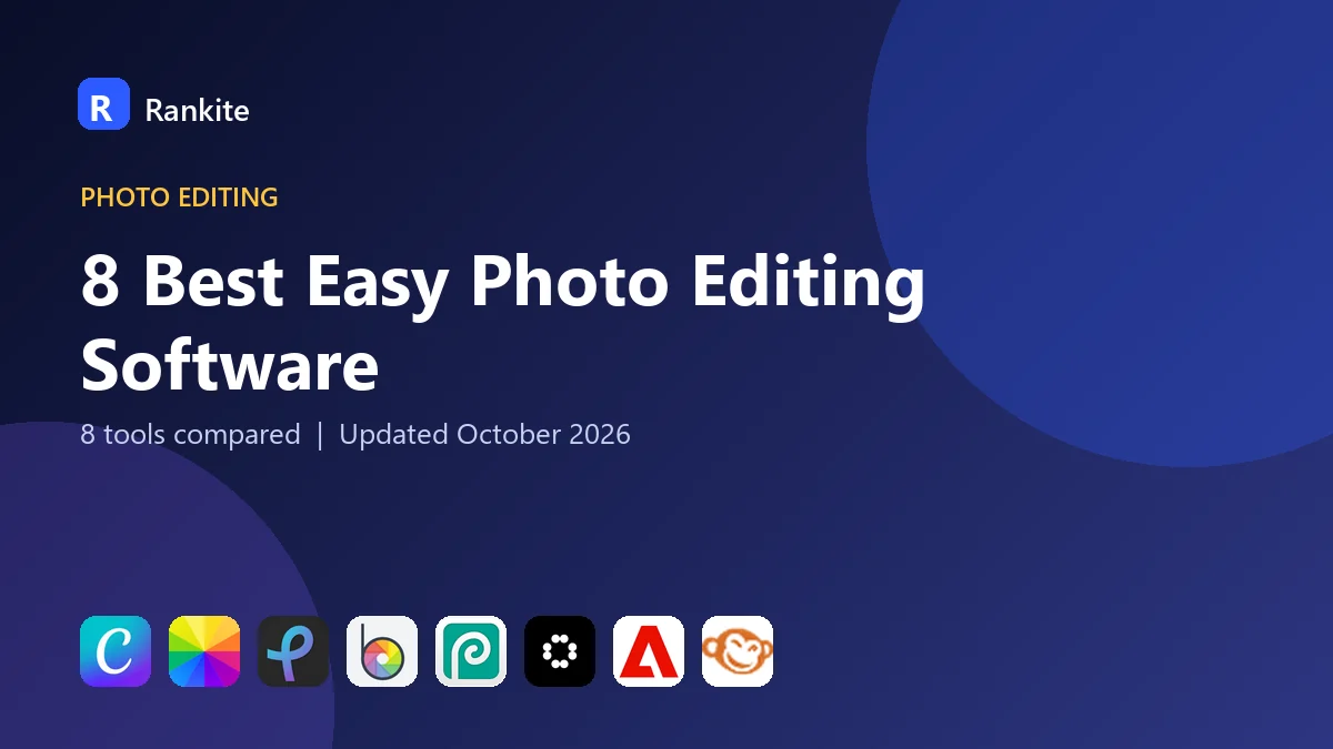 8 Best Easy Photo Editing Software in 2026