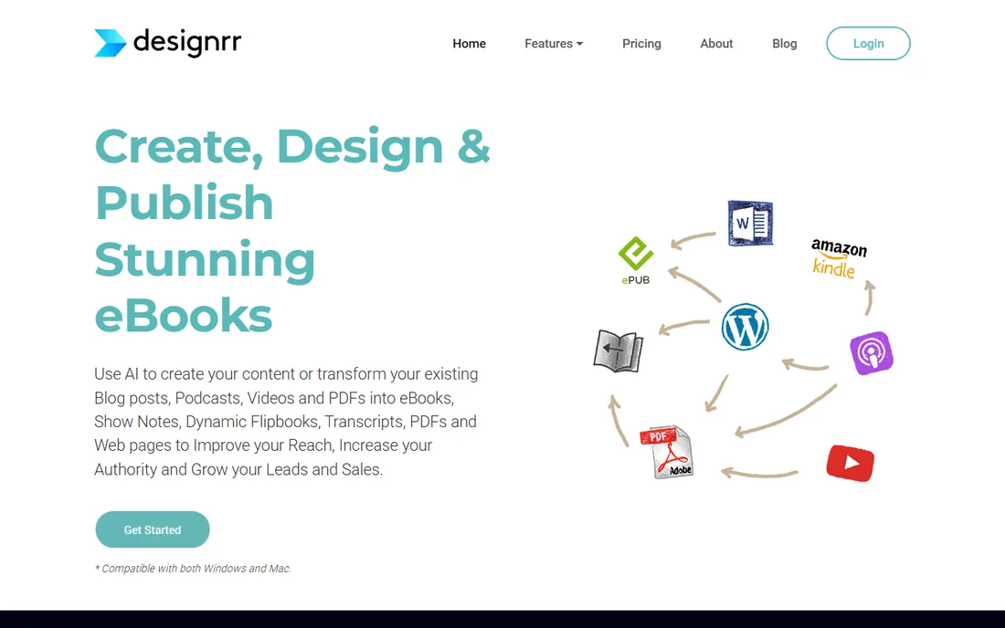 Designrr homepage