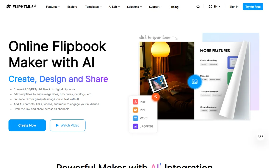 FlipHTML5 homepage