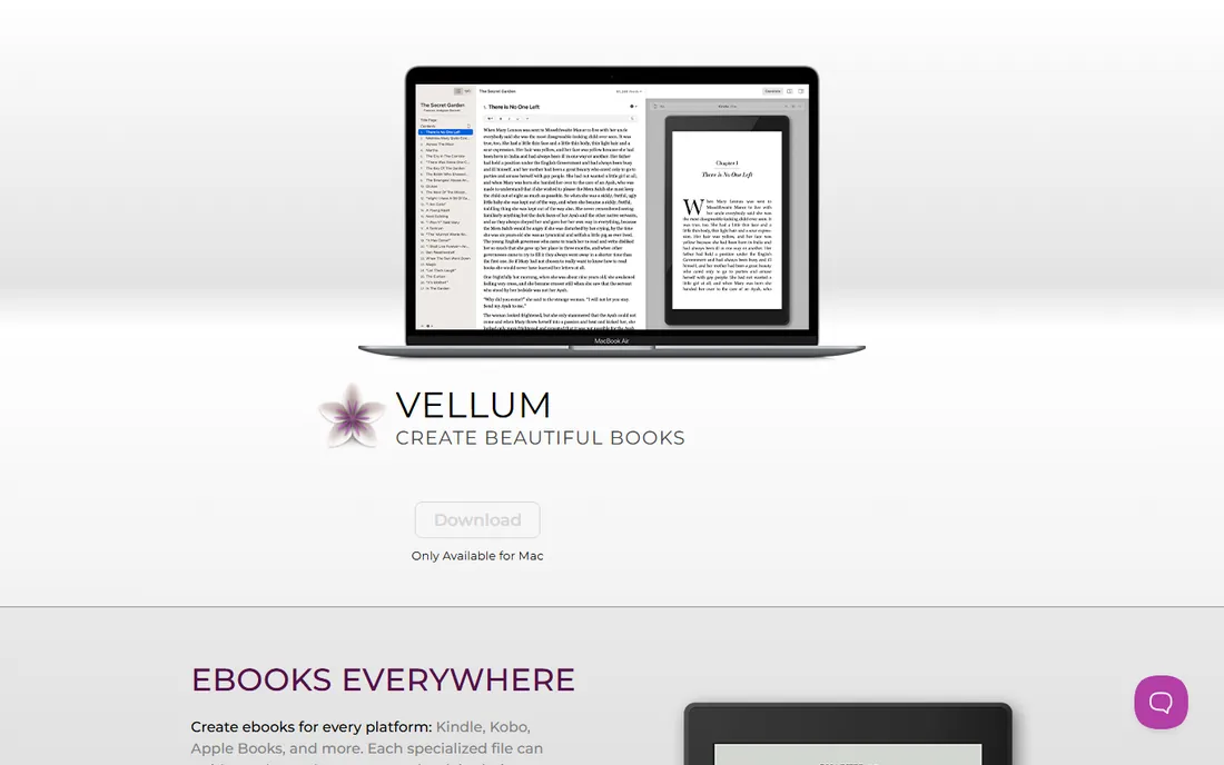 Vellum homepage