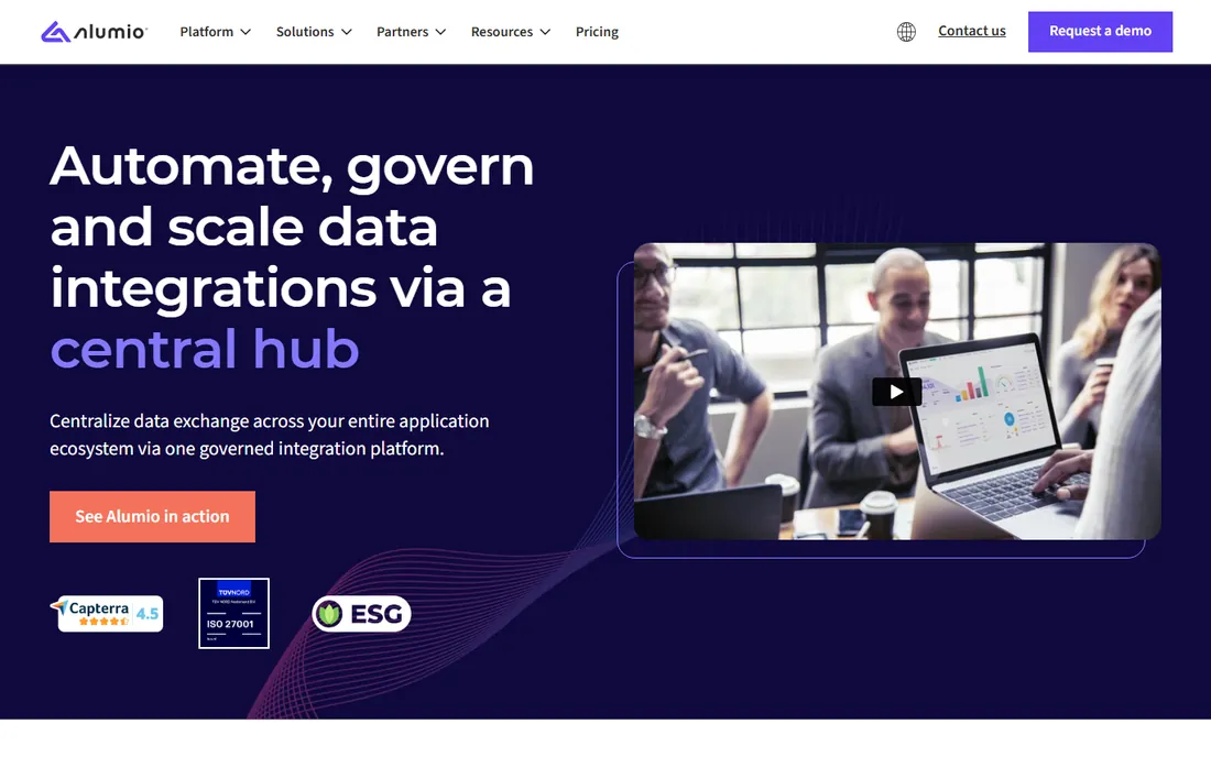Alumio homepage