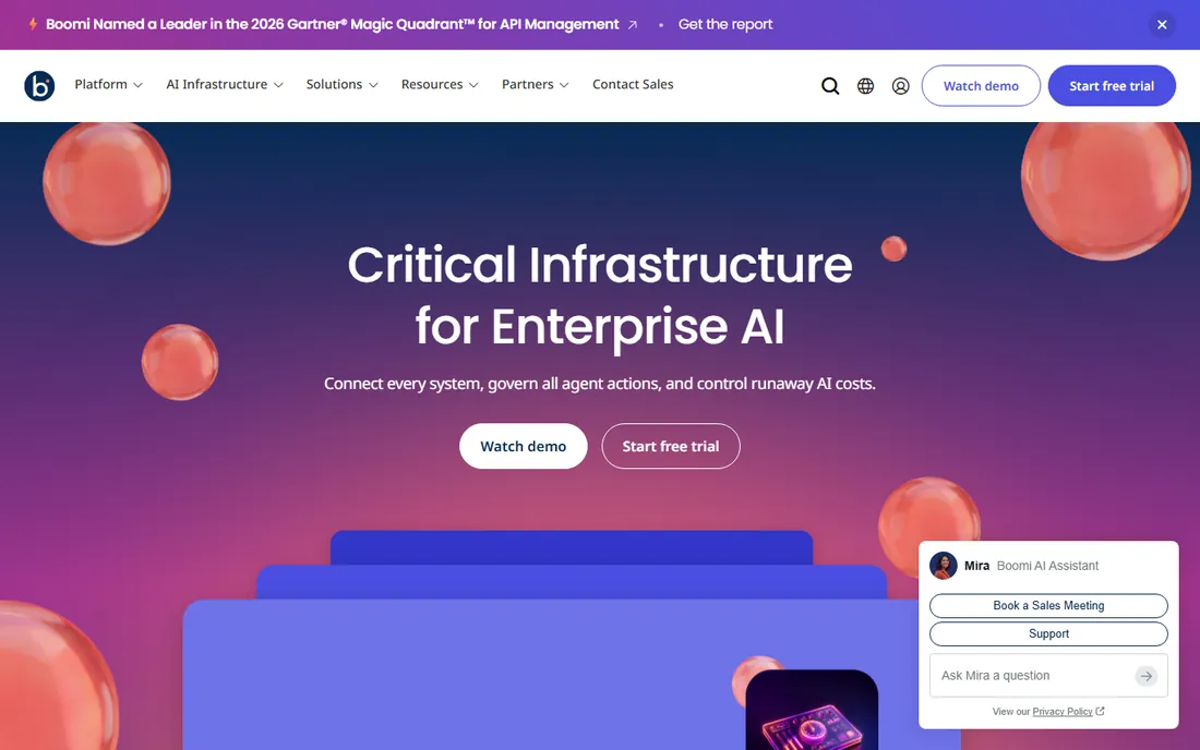 Boomi homepage