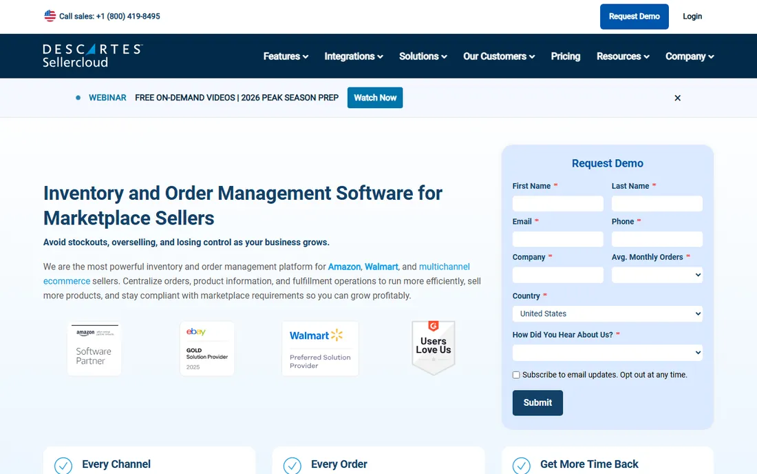 SellerCloud homepage