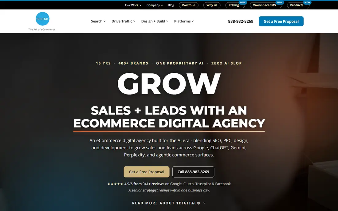 1Digital Agency homepage