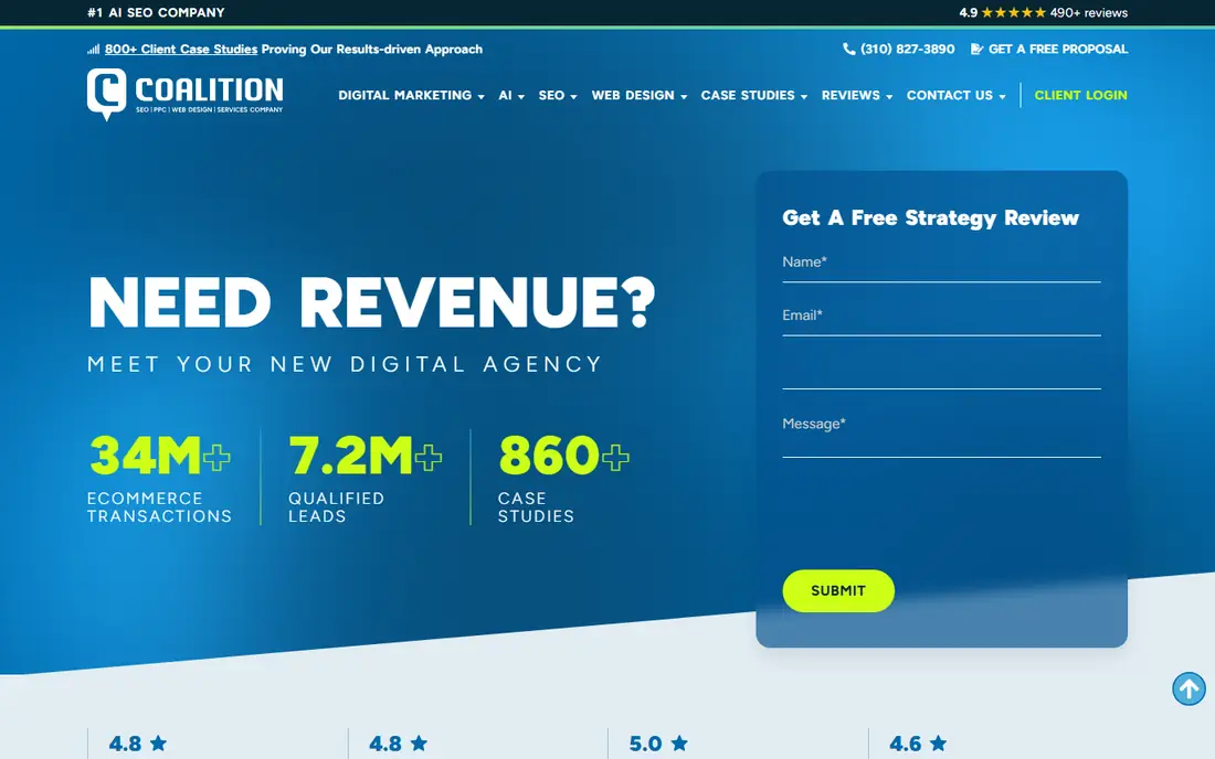 Coalition Technologies homepage