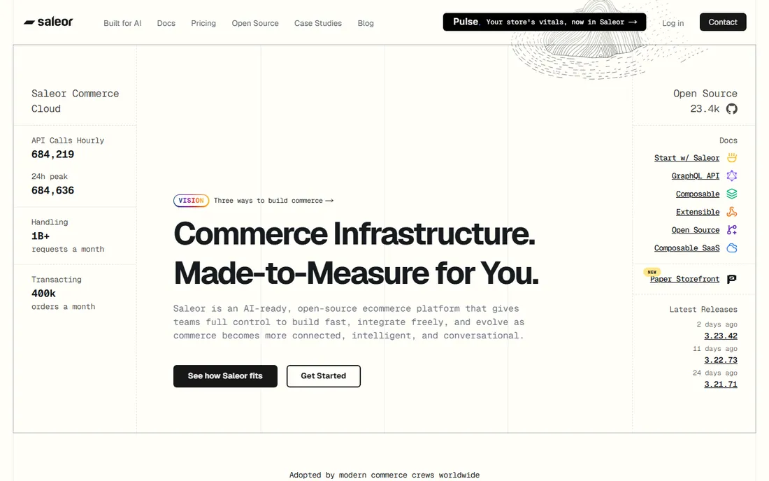 Saleor homepage