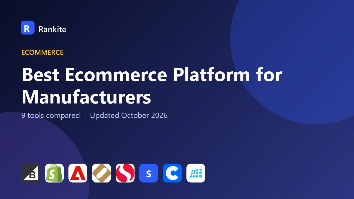 Best Ecommerce Platform for Manufacturers in 2026: 9 Tools Compared