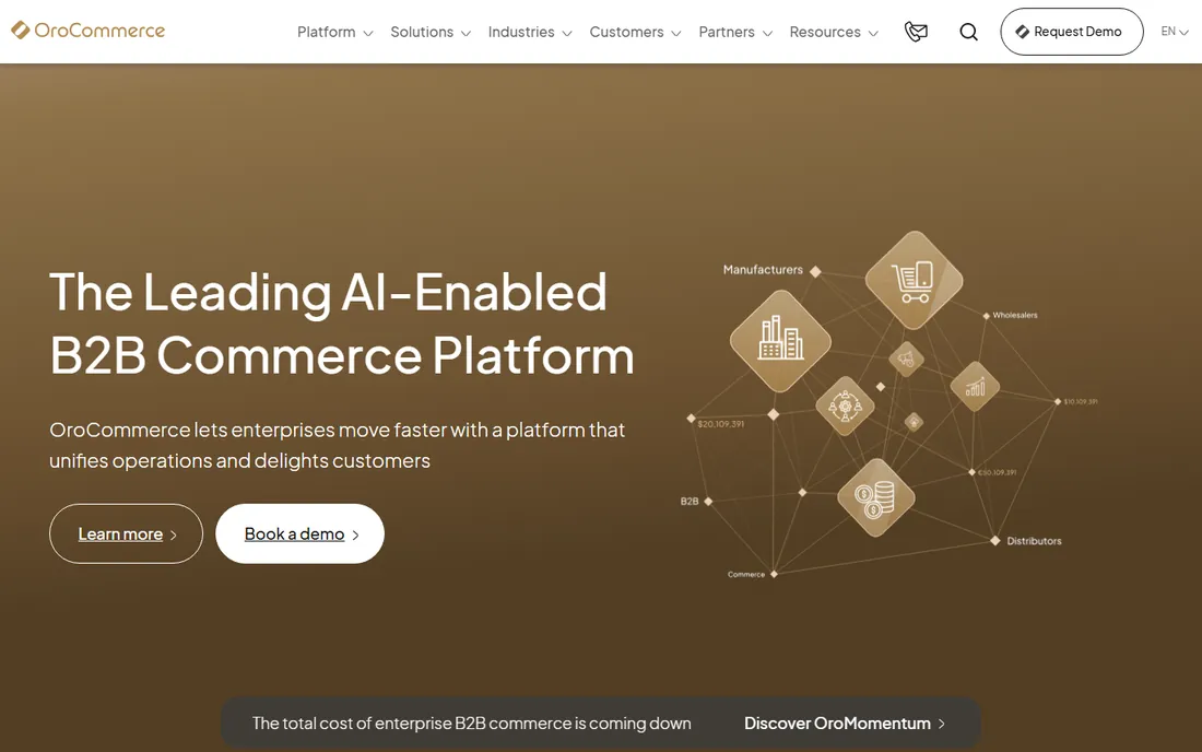 OroCommerce homepage