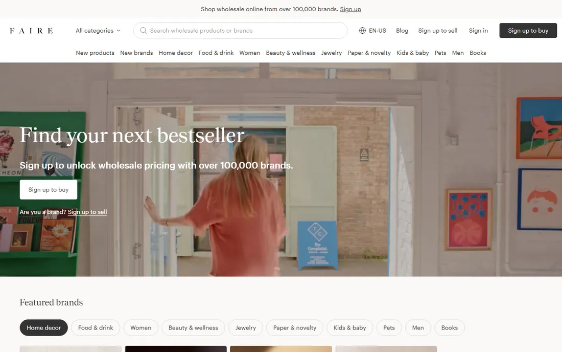 Faire homepage