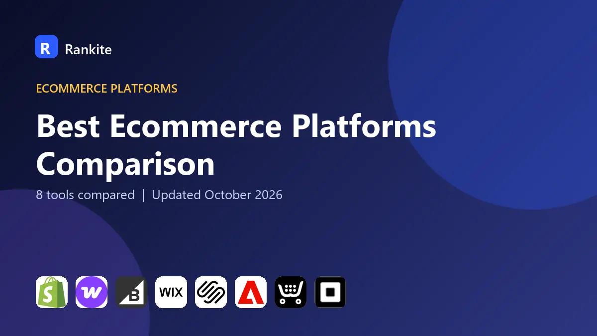 Best Ecommerce Platforms Comparison in 2026: 8 Tools Compared