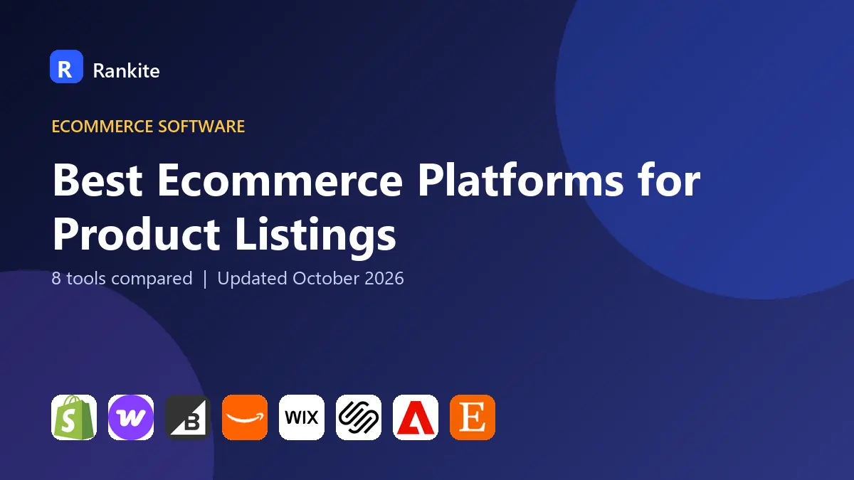 Best Ecommerce Platforms for Product Listings in 2026: 8 Tools Compared