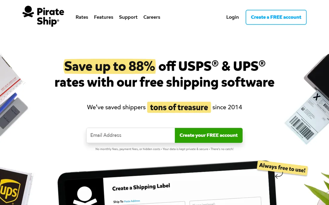 Pirate Ship homepage