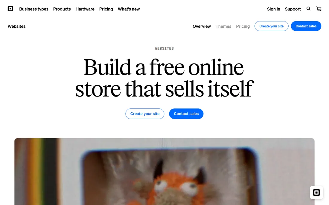 Square Online homepage