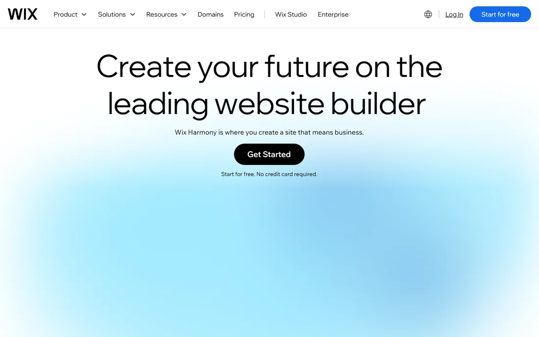 Wix homepage