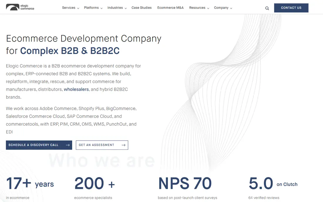 Elogic Commerce homepage