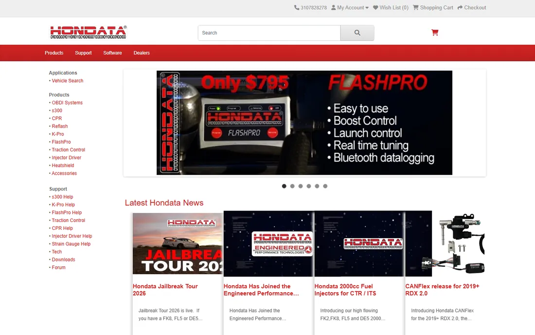 Hondata homepage