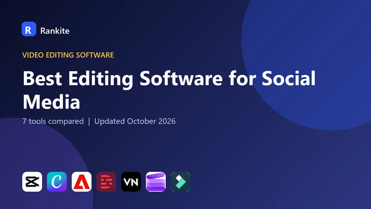 Best Editing Software for Social Media: 7 Tools Compared