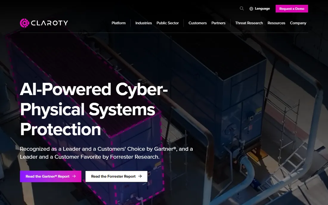 Claroty homepage