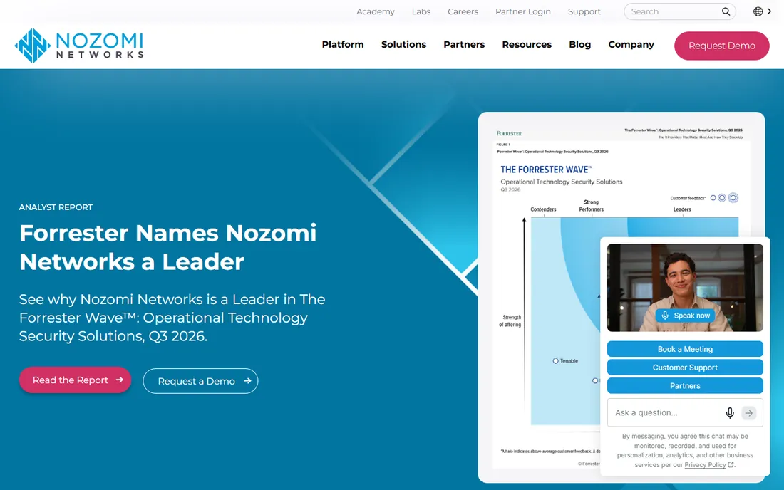 Nozomi Networks homepage