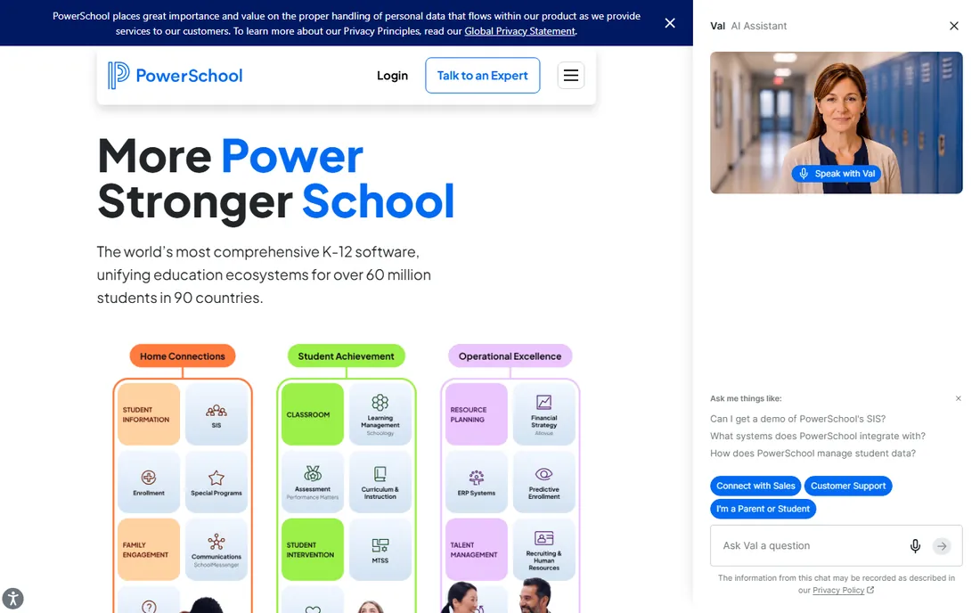 PowerSchool homepage