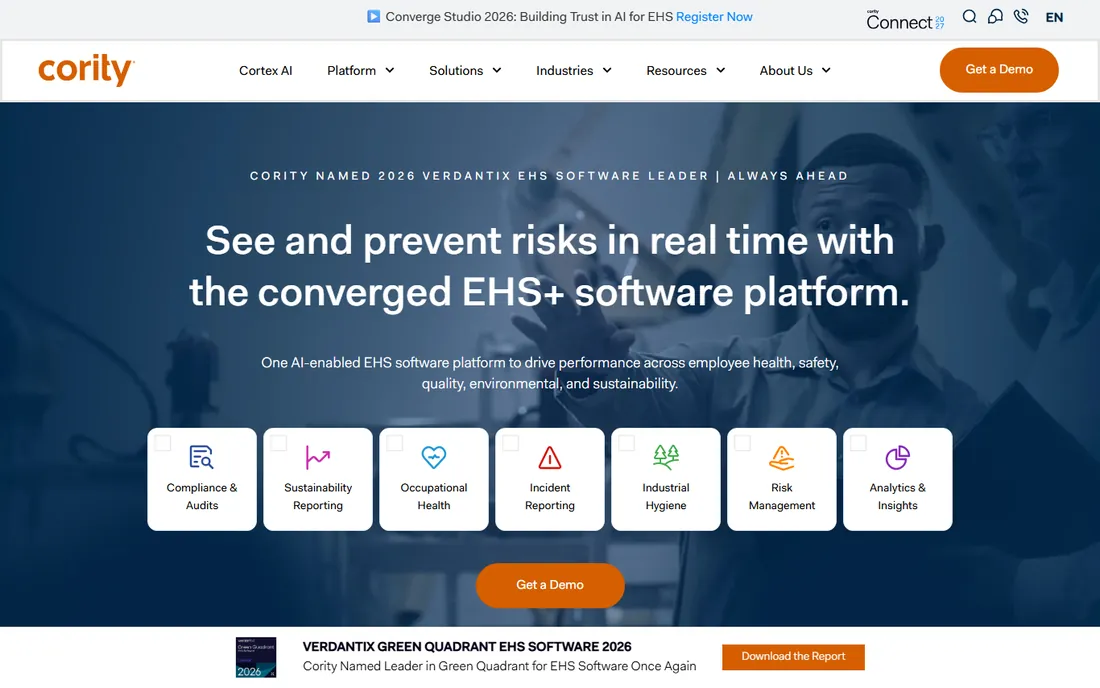 Cority homepage