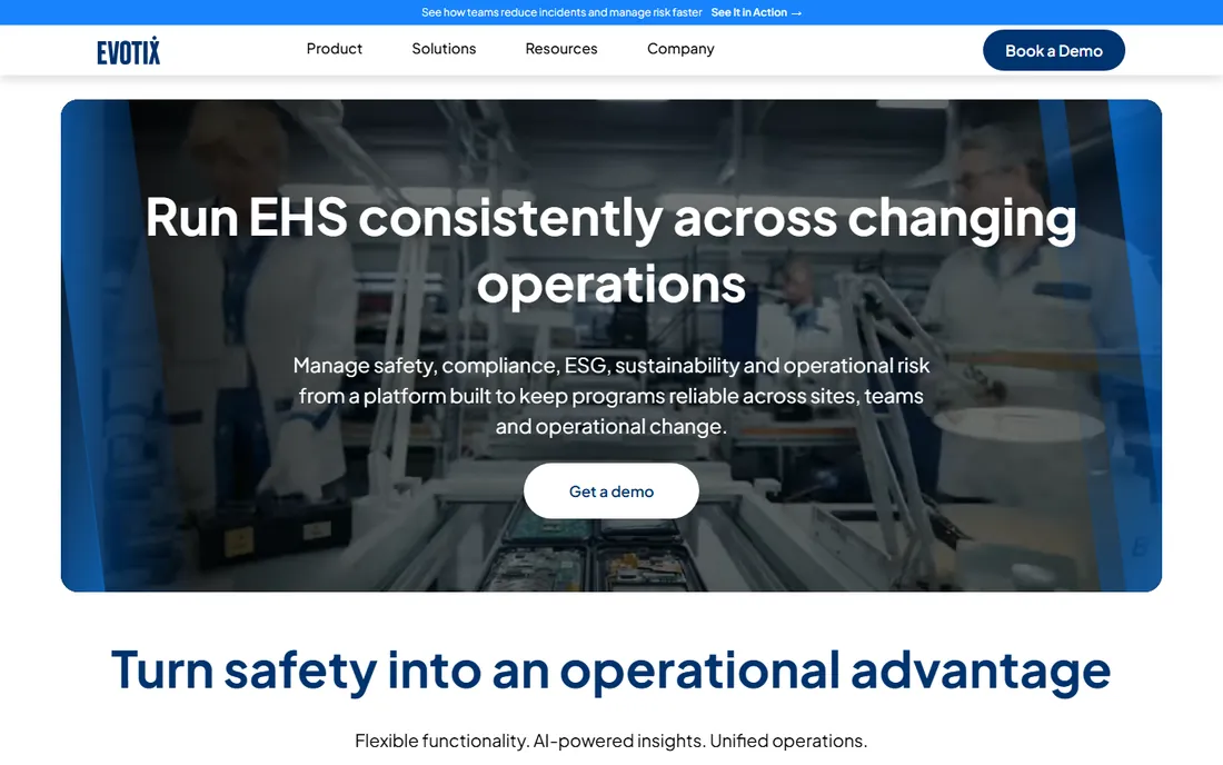 Evotix homepage