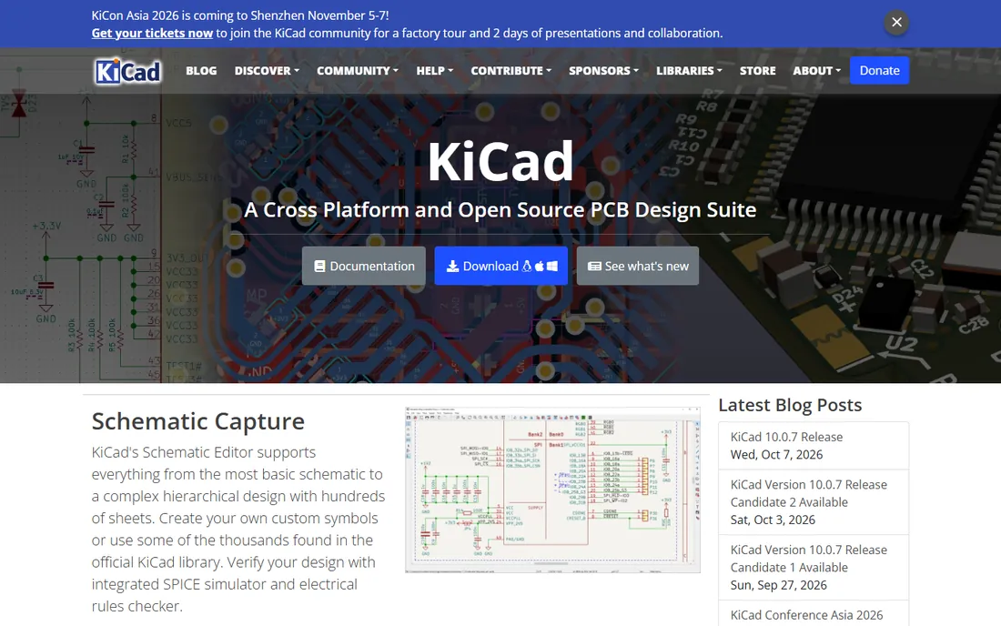 KiCad homepage