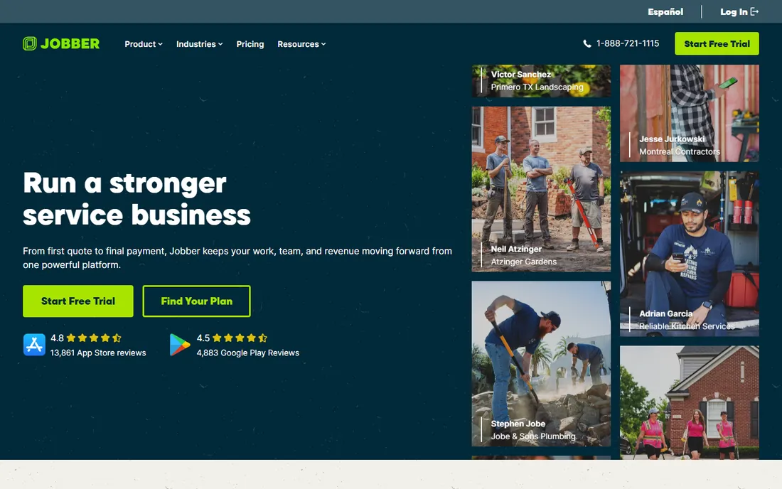Jobber homepage