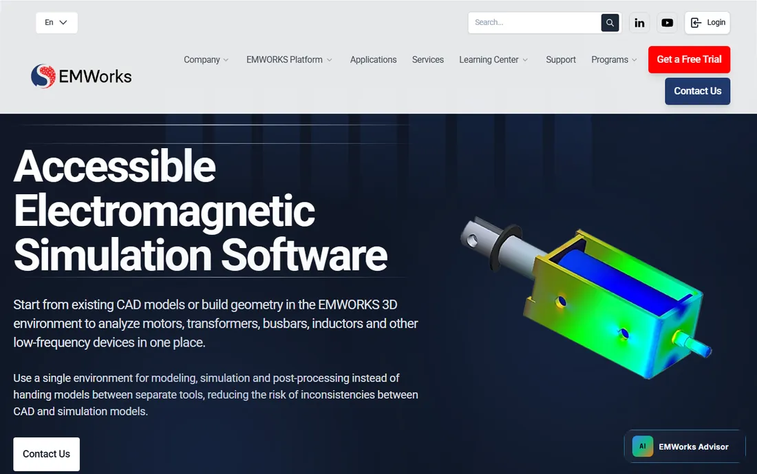 EMWorks homepage