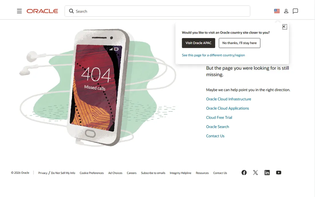 Oracle Clinical One homepage