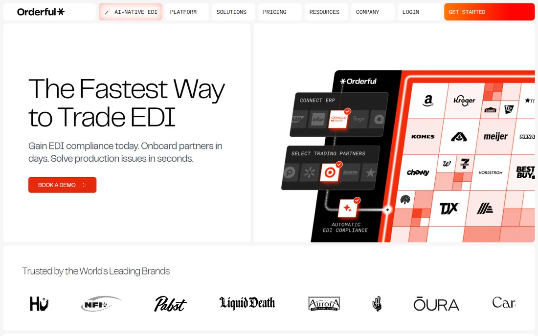 Orderful homepage