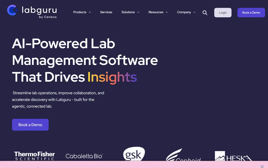 Labguru homepage