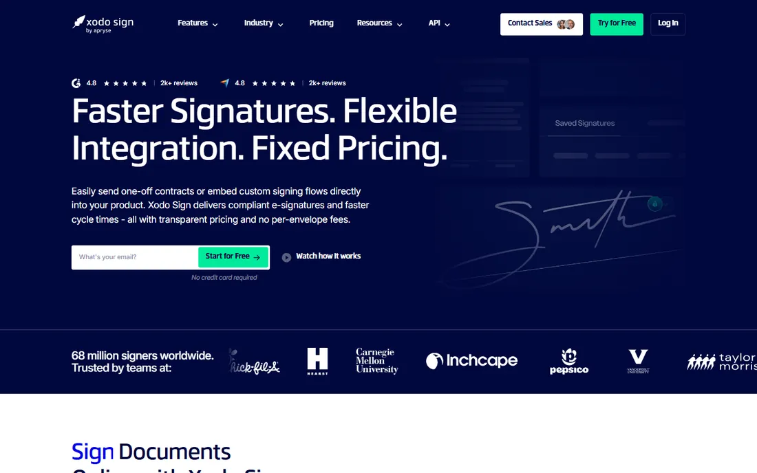 eversign homepage