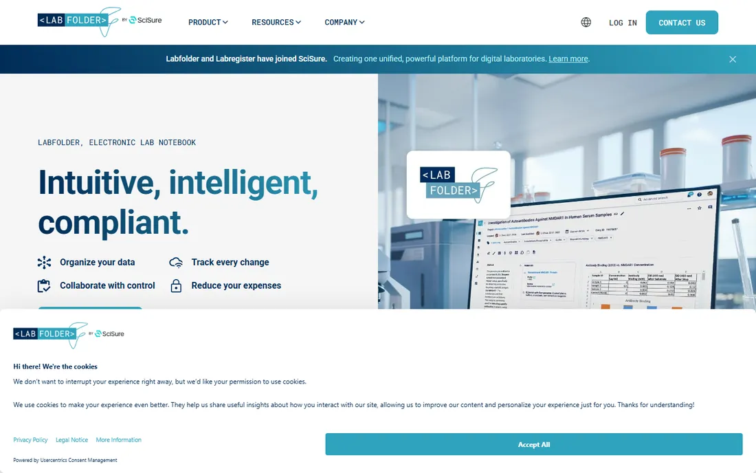 Labfolder homepage