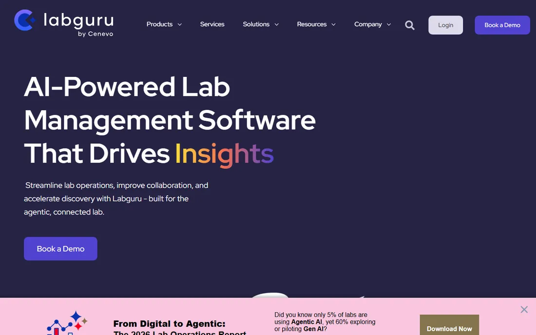 Labguru homepage
