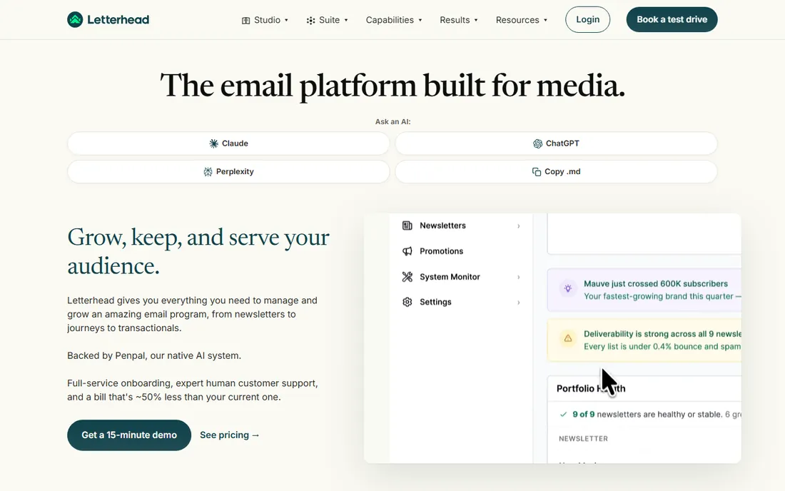 Letterhead homepage