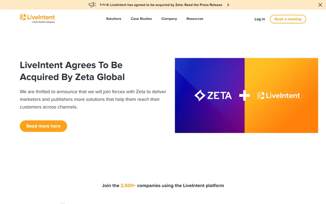 LiveIntent homepage